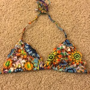 Luli Fama floral bathing suit top